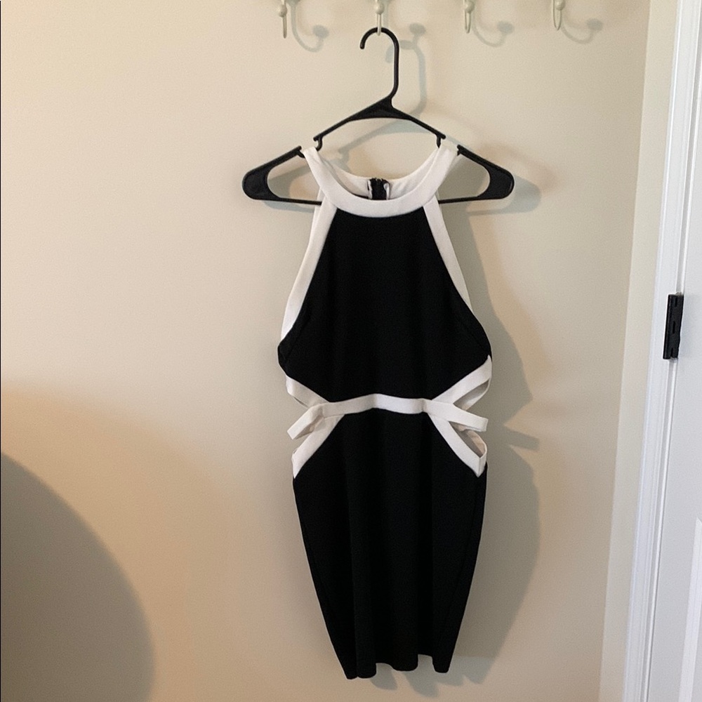 Black and White Cutout Dress